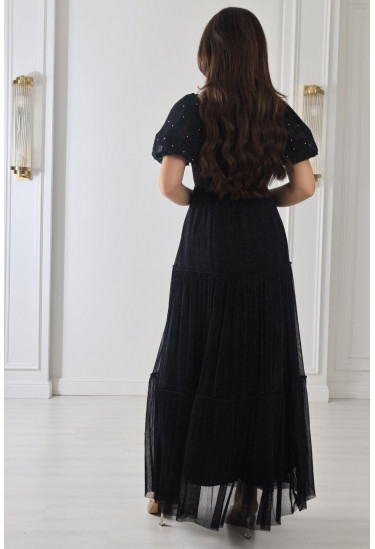 فستان رقيق من التل المميز