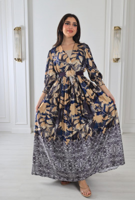 فستان منقوش لإطلالة مميزة 