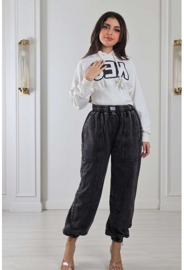 بنطلون بخصر مطاط