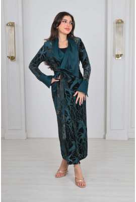 فستان نسائي ذا ياقة منسدلة عصرية 