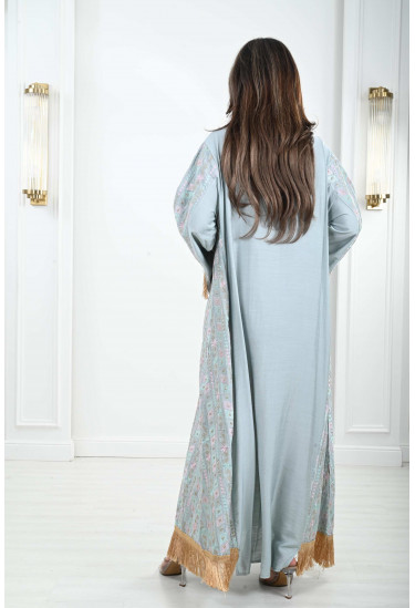 جلابية نسائية أنيقة مطزرة بخيوط السيرما 