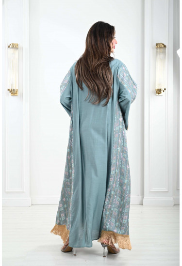 جلابية نسائية أنيقة مطزرة بخيوط السيرما 