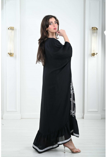 جلابية فضفاضة نمط كيمونو رقيق 