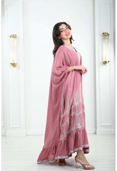 جلابية فضفاضة نمط كيمونو رقيق 