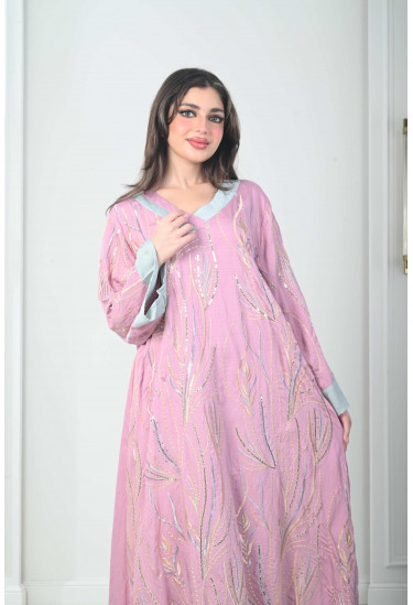 جلابية نسائية بتطريز خلاب جلابية نسائية بتطريز خلاب