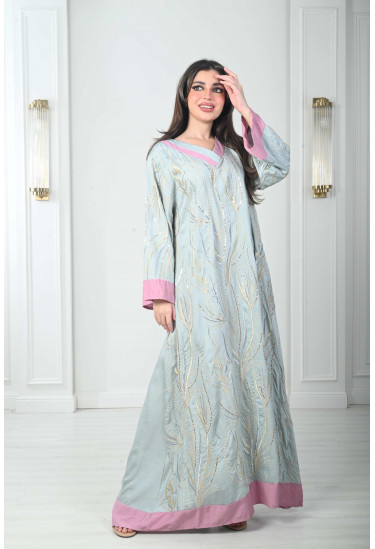 جلابية نسائية بتطريز خلاب جلابية نسائية بتطريز خلاب