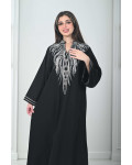 جلابية نسائية بياقة عالية مطرزة جلابية نسائية بياقة عالية مطرزة