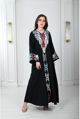 جلابية نسائية مطرزة تطريز جذاب 