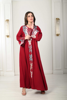 جلابية نسائية مطرزة تطريز جذاب 