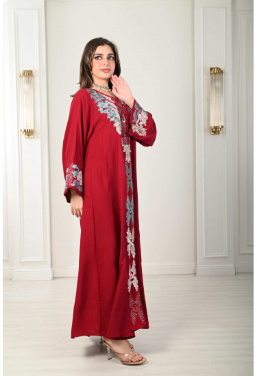 جلابية نسائية مطرزة تطريز جذاب 