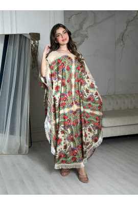 جلابية فضفاضة مزخرفة 