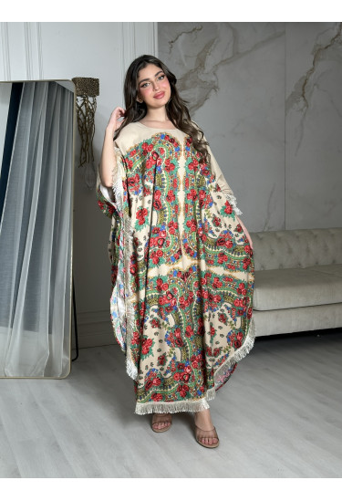 جلابية فضفاضة مزخرفة 