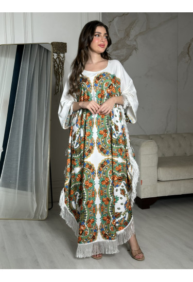 جلابية فضفاضة مزخرفة 