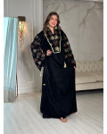 جلابية نسائية راقية مطرزة بالزهور 