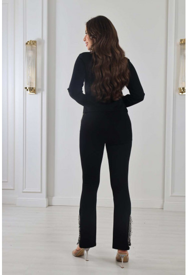 طقم بطلة أنثوية بالسلاسل الفضية 