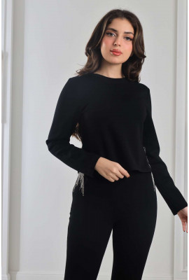 طقم بطلة أنثوية بالسلاسل الفضية 