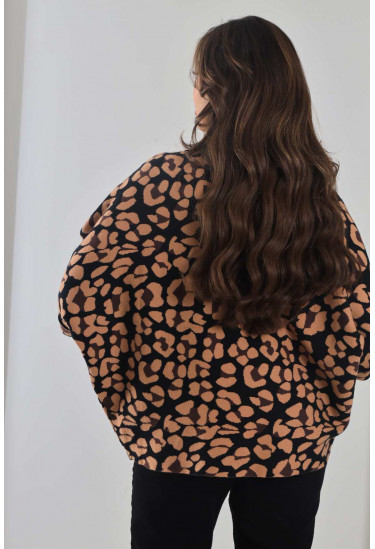 بلوزة شتوية بنقشة التايجر 