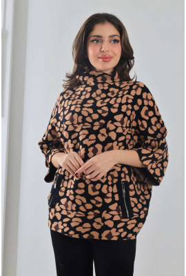 بلوزة شتوية بنقشة التايجر 