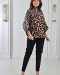 بلوزة شتوية بنقشة التايجر 