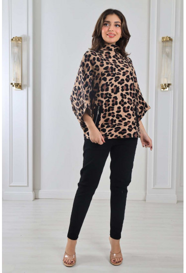 بلوزة شتوية بنقشة التايجر 