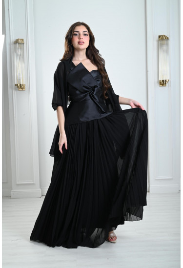 فستان نسائي نمط عقدة على الصدر فستان نسائي نمط عقدة على الصدر