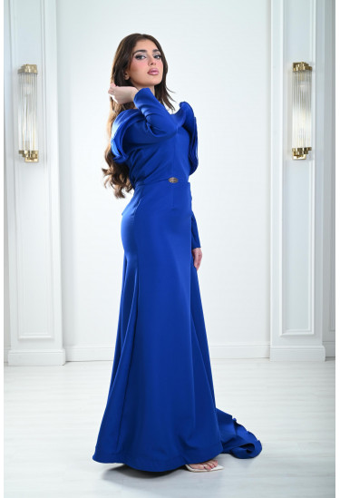 فستان سهرة نسائي بقصات مموجه 