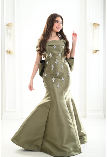 فستان سهرة نسائي ستان مرميد 