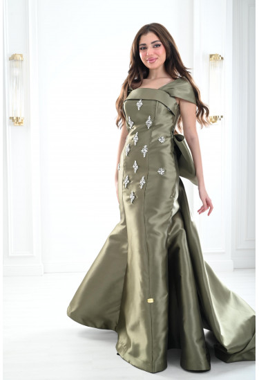 فستان سهرة نسائي ستان مرميد 