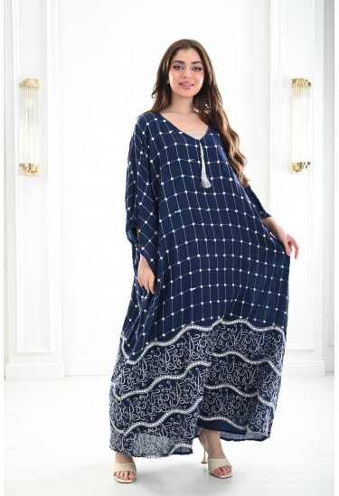 جلابية نمط تطريز شبكة 