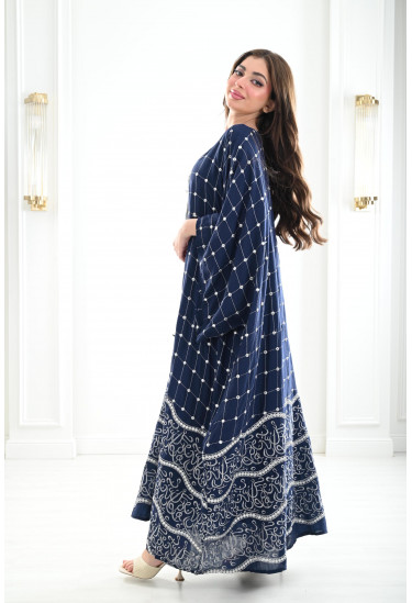 جلابية نمط تطريز شبكة 