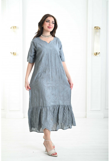 جلابية ميدي مزخرفة