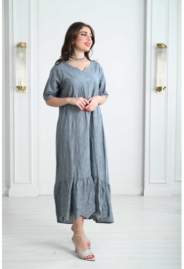 جلابية ميدي مزخرفة