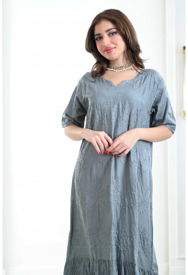 جلابية ميدي مزخرفة