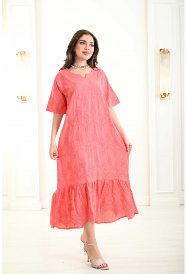 جلابية ميدي مزخرفة