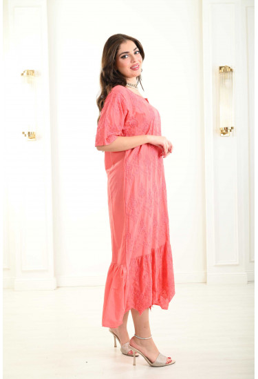 جلابية ميدي مزخرفة