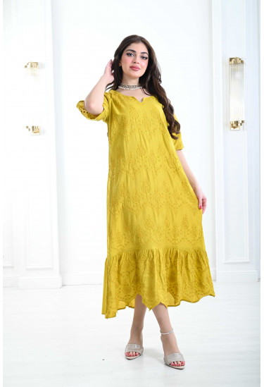 جلابية ميدي مزخرفة