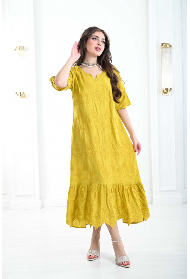 جلابية ميدي مزخرفة