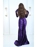 فستان راقي بقفازات طويلة فستان راقي بقفازات طويلة