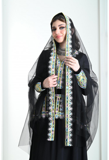 جلابية نسائية مع غطاء رأس شفاف جلابية نسائية مع غطاء رأس شفاف