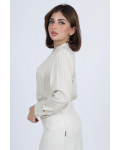 بلوزة نسائية بتصميم كلاسيكي رقيق بلوزة نسائية بتصميم كلاسيكي رقيق