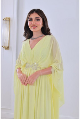 فستان شيفون بأكمام كيمونو