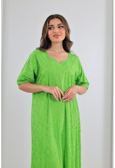 جلابية نسائية مزخرفة زخارف بارزة 