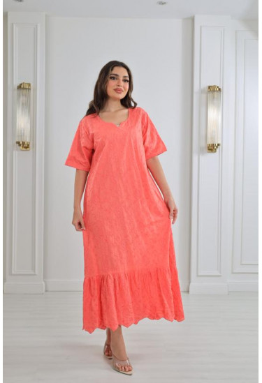 جلابية نسائية مزخرفة زخارف بارزة 