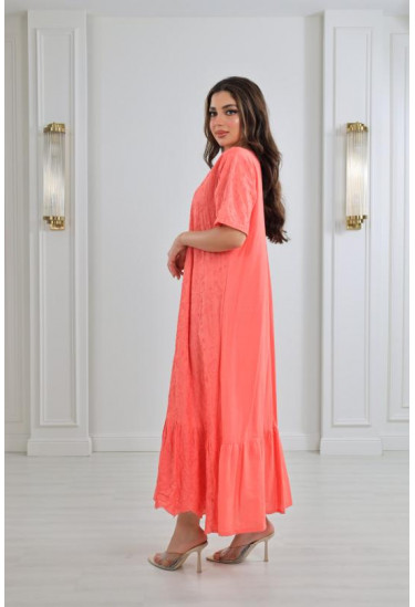 جلابية نسائية مزخرفة زخارف بارزة 