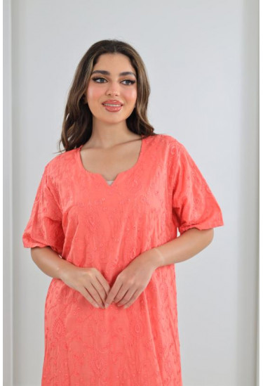 جلابية نسائية مزخرفة زخارف بارزة 