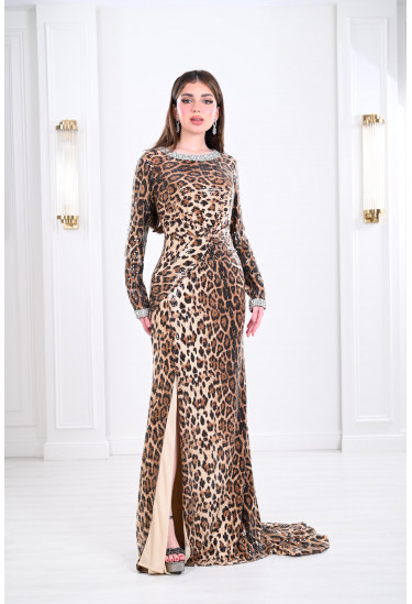 فستان نسائي بنمط التايجر الجرئ فستان نسائي بنمط التايجر الجرئ