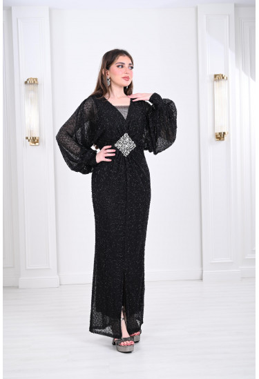 فستان نسائي بخصر مزين بشكل الجوهرة فستان نسائي بخصر مزين بشكل الجوهرة