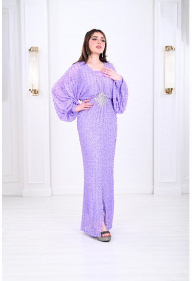 فستان نسائي بخصر مزين بشكل الجوهرة فستان نسائي بخصر مزين بشكل الجوهرة