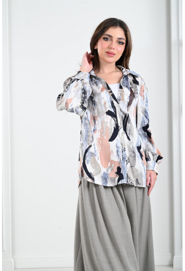 طقم نسائي بنمط كتل الألوان