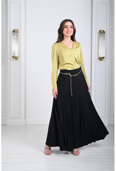 تنورة بيليسيه بسلسال على الخصر تنورة بيليسيه بسلسال على الخصر